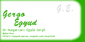 gergo egyud business card