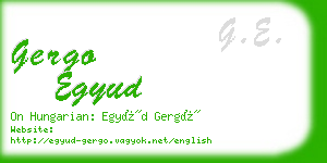 gergo egyud business card